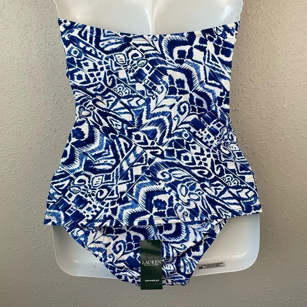 NWT Lauren Ralph Lauren Tankini Swim Top and Matching Bottoms Sizes 8,10,or 16